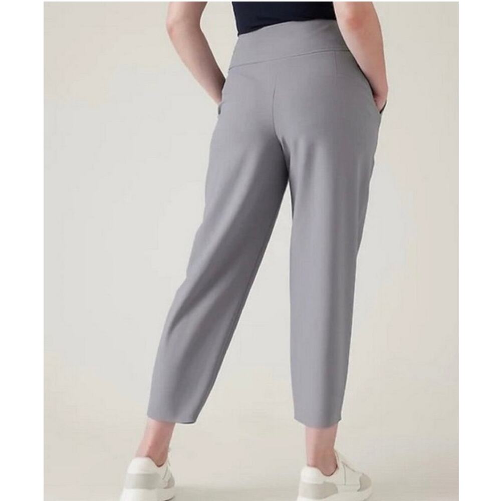 Athleta Women's Blue Gray Stellar Crop Trousers Pants Plus Size 16 - Picture 6 of 14